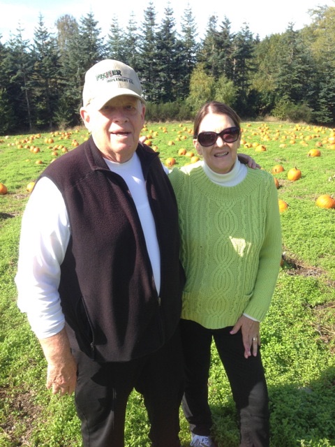 At the pumpkin patch with Dick