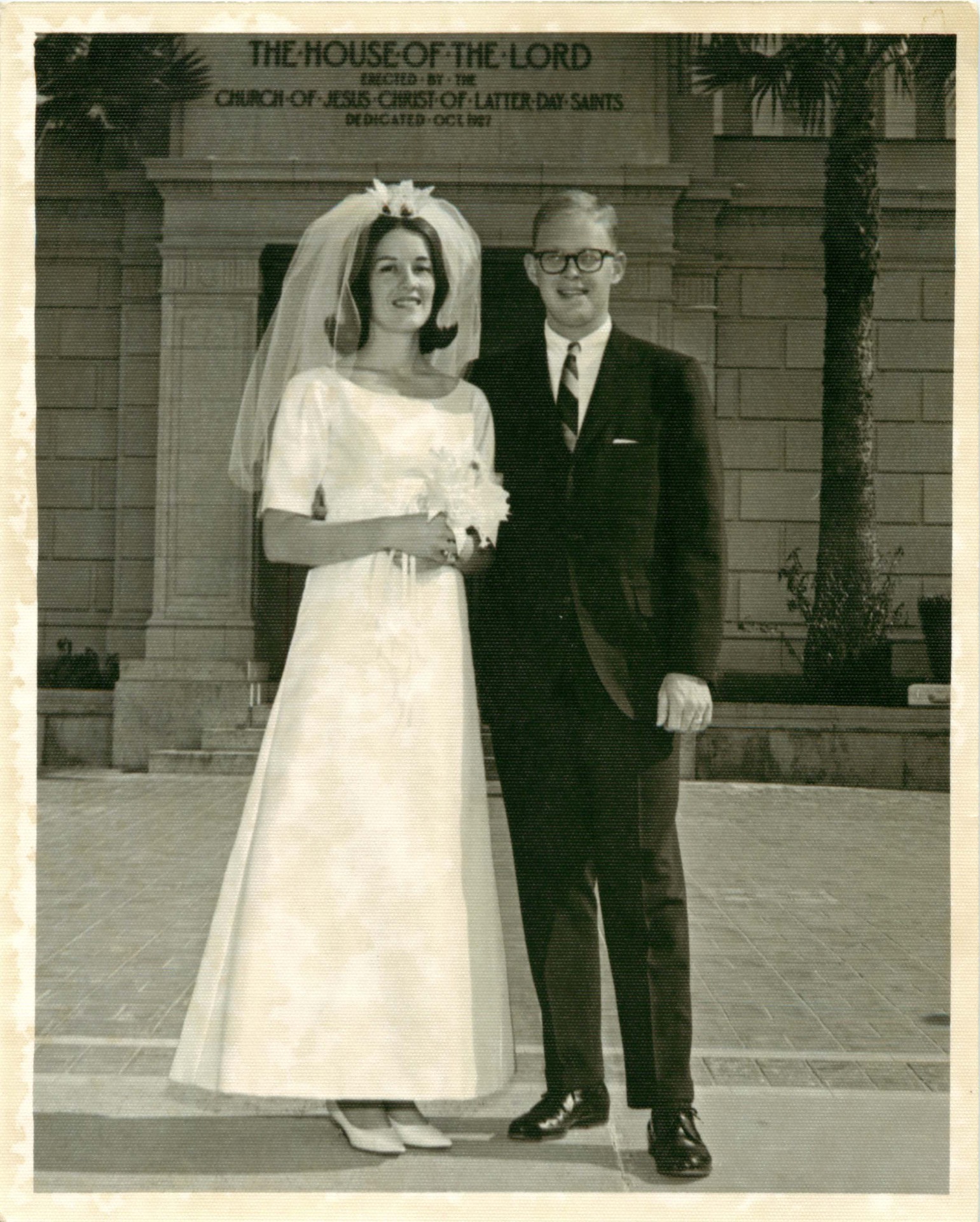Wedding day, 1966 — Mesa, Arizona Temple
