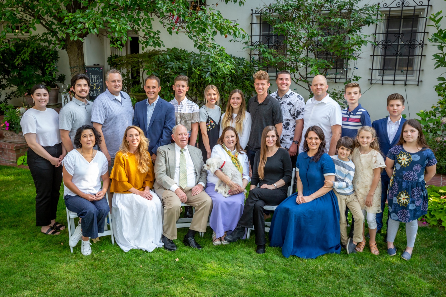 Surrounded by family
