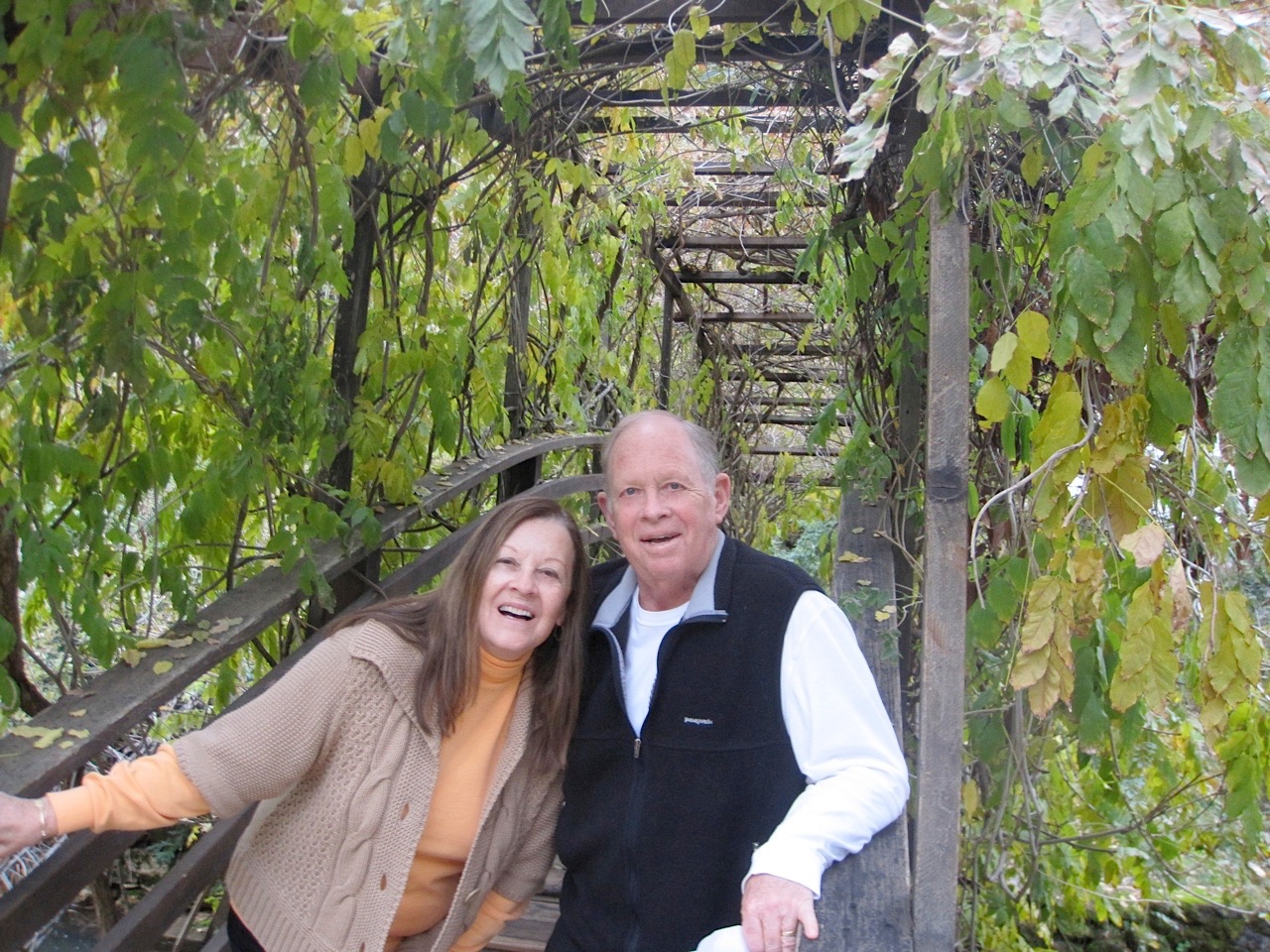 Under the arbor with Dick