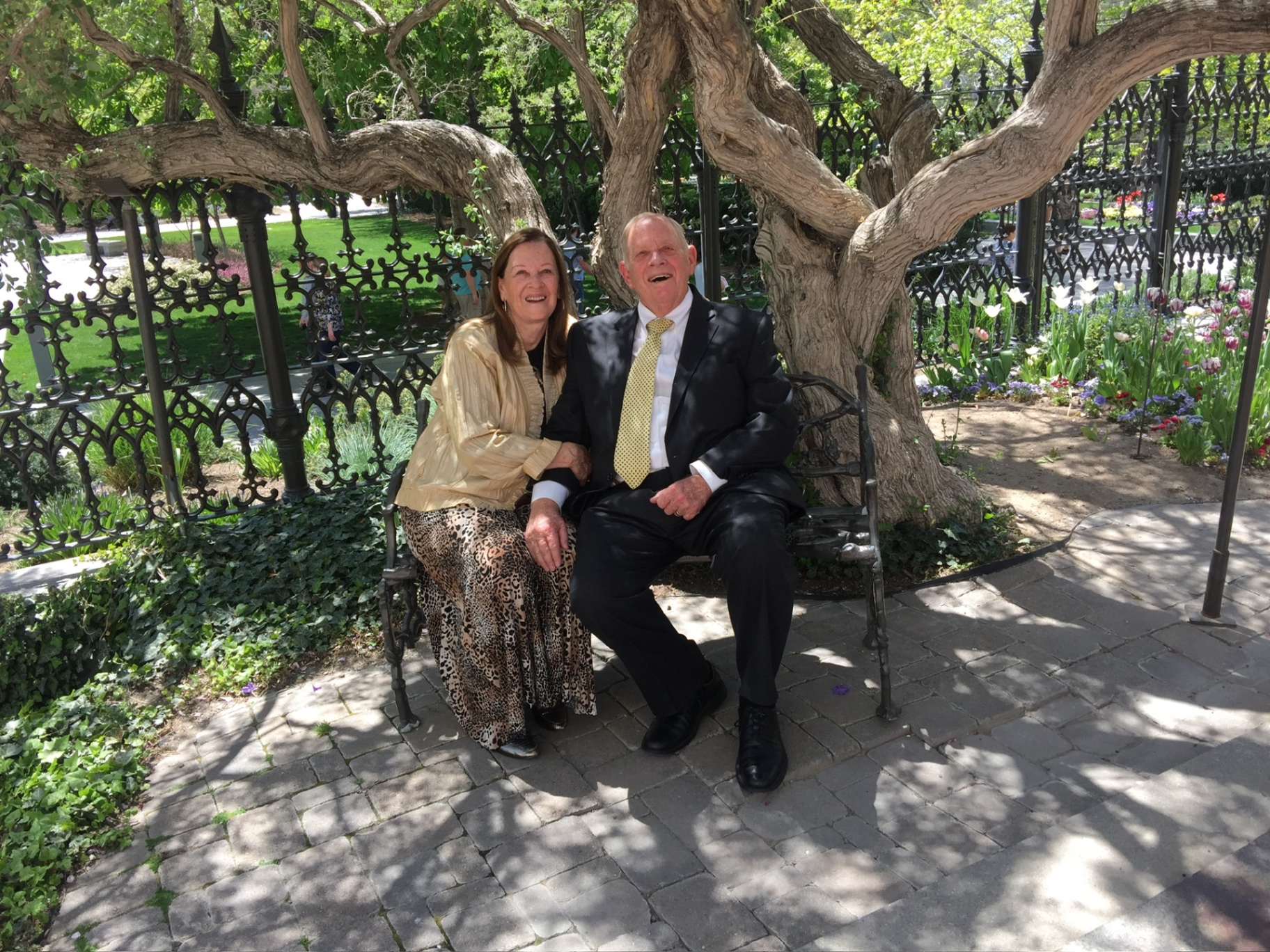Temple Square in the spring